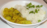 Sibzamini Polo , Potato and Rice